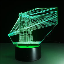 3D Bridge Lamp with Changing Light Effects