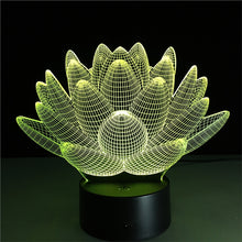 3D Plant Lamp with Changing Light Effects