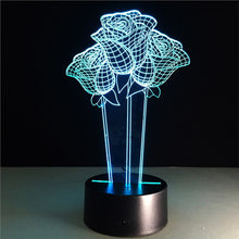 3D Flower Lamp with Changing Light Effects