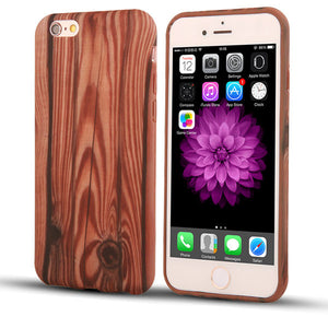 Fashion Wood Phone Cases For Iphone 5 5s SE 6 6s Plus Case Ultra thin Durable Soft TPU Silicone PU Wooden Back Cover Shell Capa