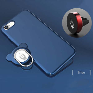 3 in 1 Shockproof Armor Phone Cases For iphone 7 6 6s Plus Case With Metal Finger Ring Holder Stand + Magnetic Car Mount Bracket