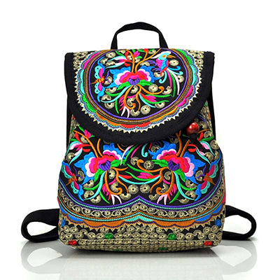 china embroidered leather backpack JIANXIU Chinese Style Floral Embroidery Backpack Vintage Ethnic Bag Gi – TommyTrends